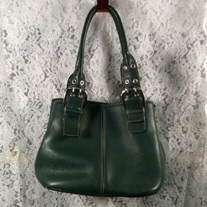 Green leather tiganello bag